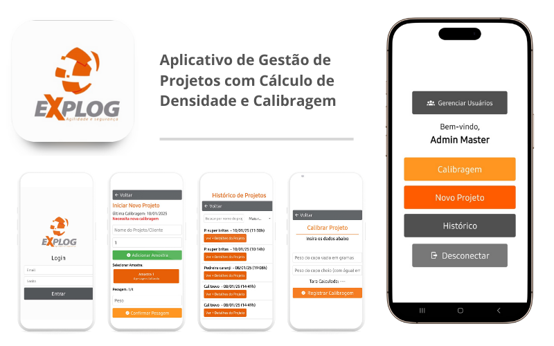 aplicativo de calibragem e gestão de projetos